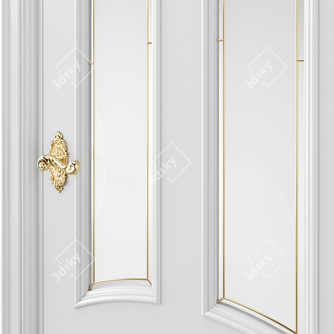 Modern Interior Door: 3dsMax + FBX 3D model image 3