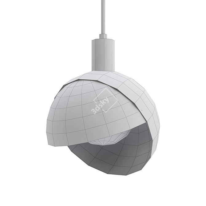 Nordic Helmet Pendant Light 3D model image 2