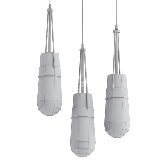 Elegant Link Ceiling Lighting 3D model image 2