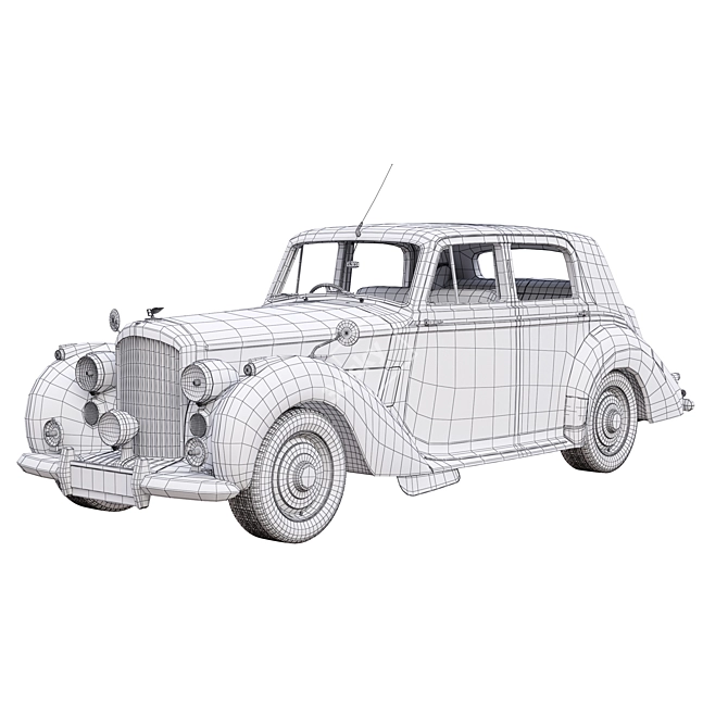 Luxurious and Stylish: Bentley R Type 1953 3D model image 7