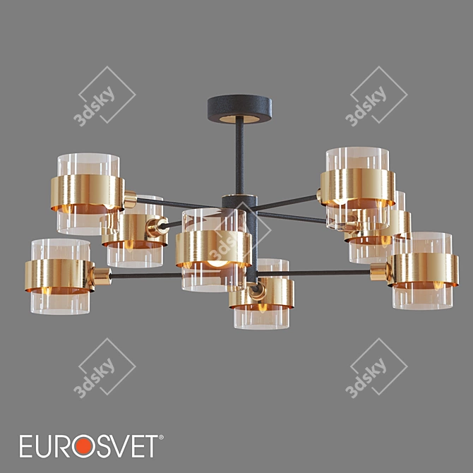 Modern Loft-Style Ceiling Chandelier Eurosvet 70127/8 Arcada 3D model image 1