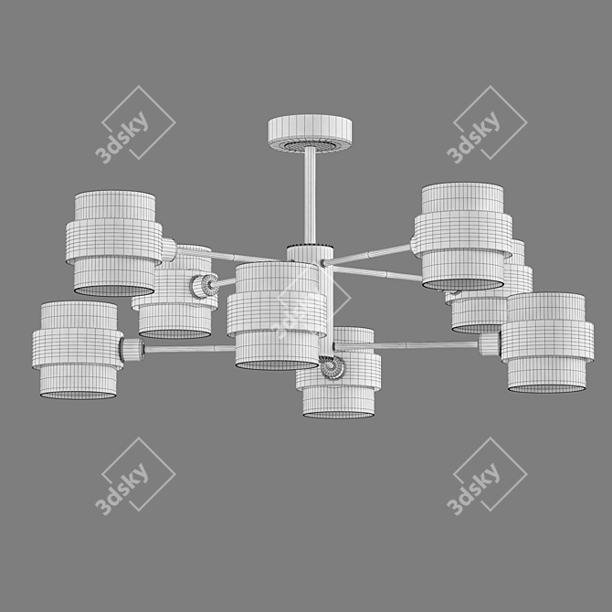 Modern Loft-Style Ceiling Chandelier Eurosvet 70127/8 Arcada 3D model image 4