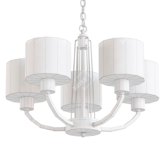 Elegant Teodora Chandelier 3D model image 2