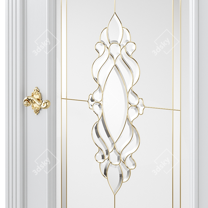 Modern Interior Door: 3D Model 3D model image 3