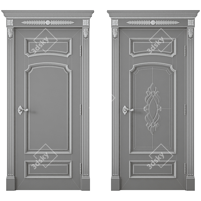 Modern Interior Door: 3D Model 3D model image 4