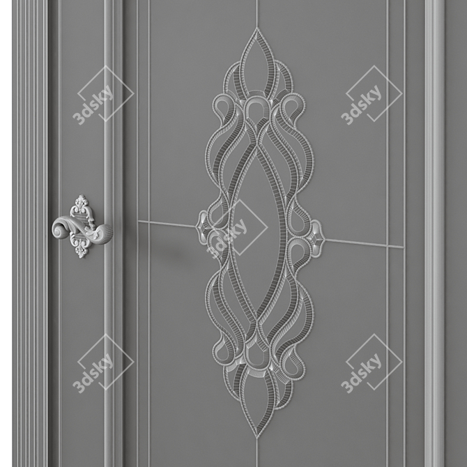 Modern Interior Door: 3D Model 3D model image 6