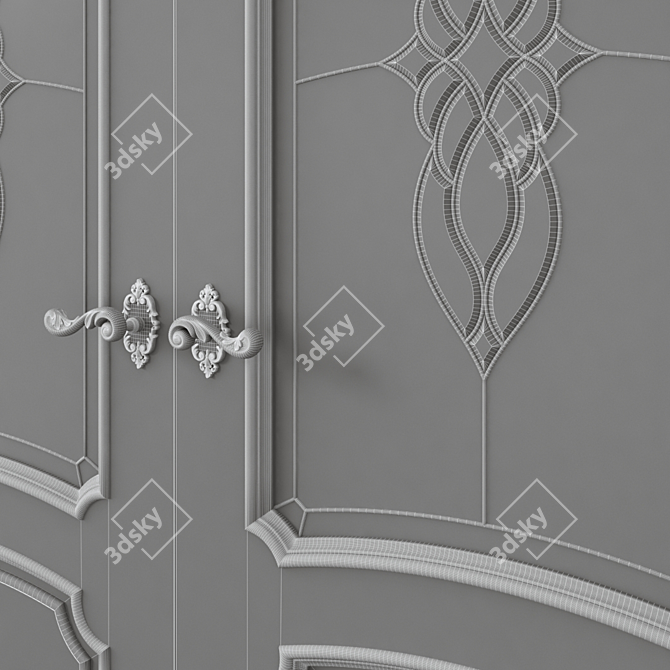 Contemporary Interior Door 3D model image 6