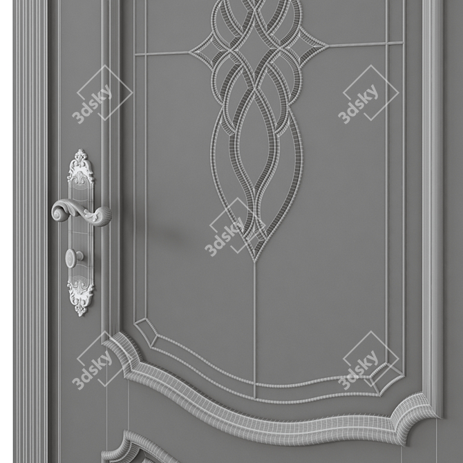 Modern Interior Door: 3dsmax 2014 + fbx 3D model image 6