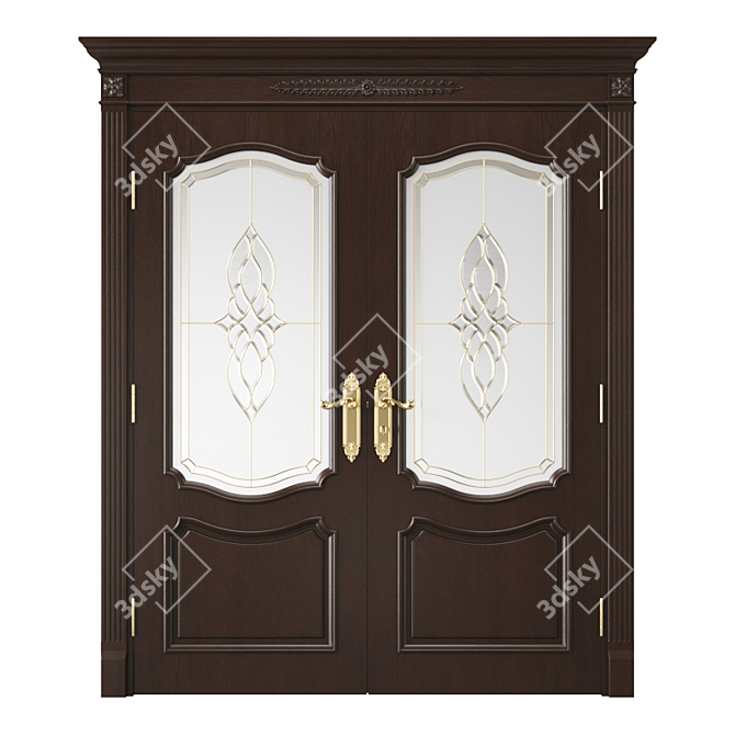 Elegant Interior Door 3D model image 1