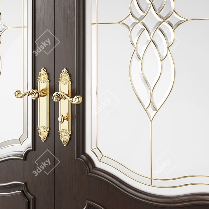 Elegant Interior Door 3D model image 3