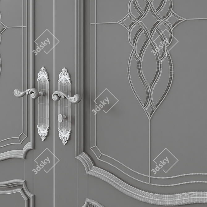 Elegant Interior Door 3D model image 6