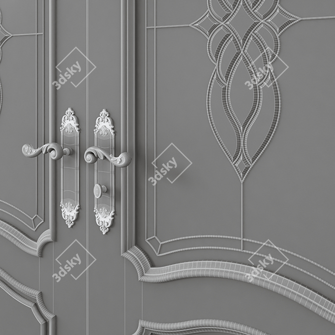 Sleek Urban Door 3D model image 6