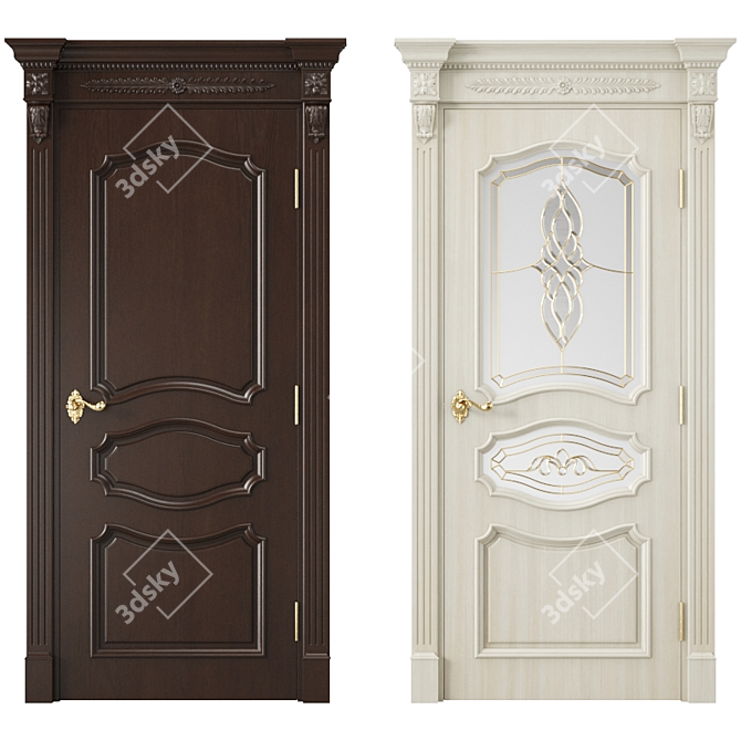 Modern Interior Door 516 3D model image 1