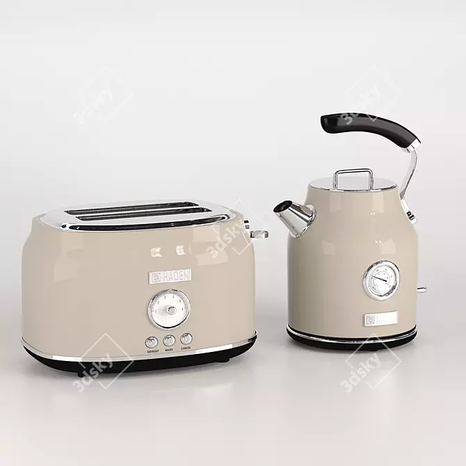 Haden Appliance Set: Toaster & Kettle 3D model image 3