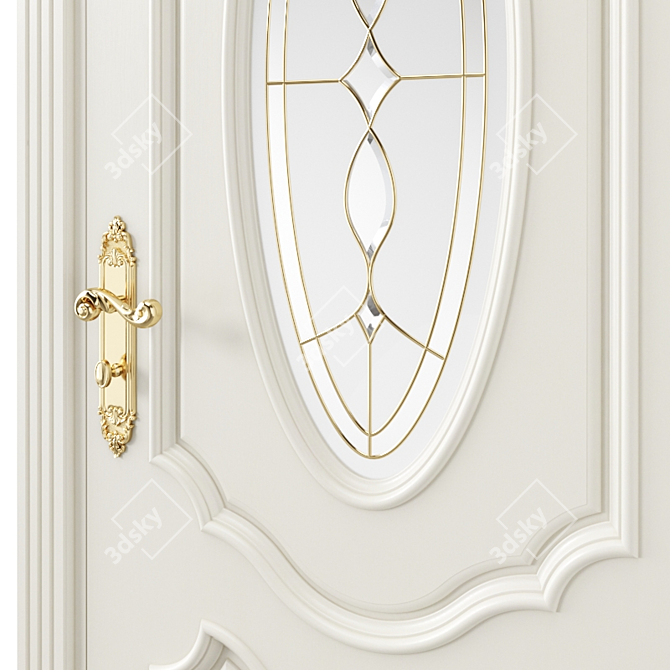 Stylish Interior Door 3D model image 3