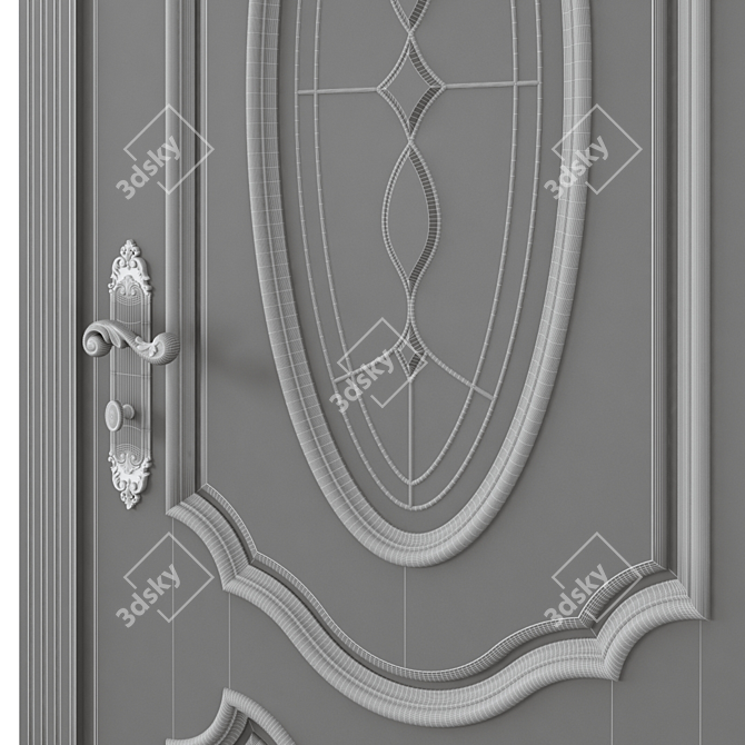 Stylish Interior Door 3D model image 6