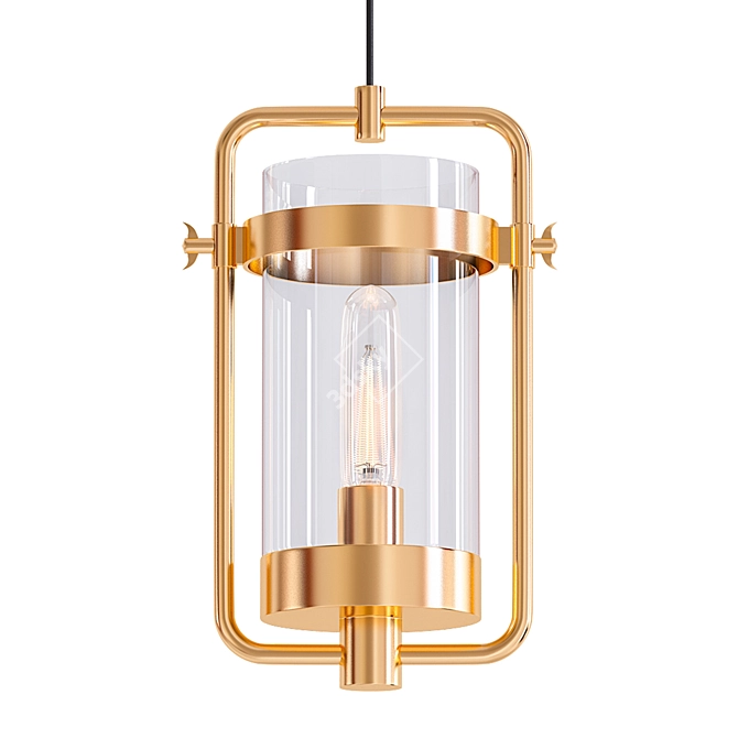 Orion Brass Pendant Light 3D model image 1