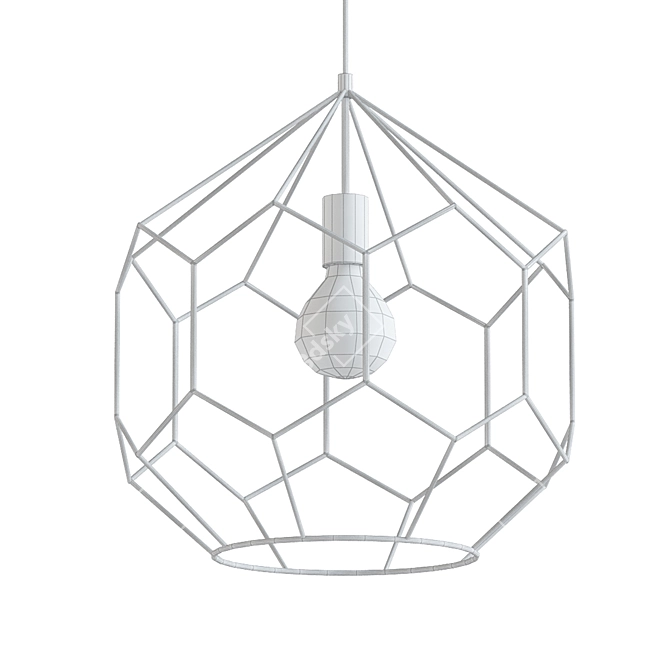 Modern Geometric Pendant Light 3D model image 2