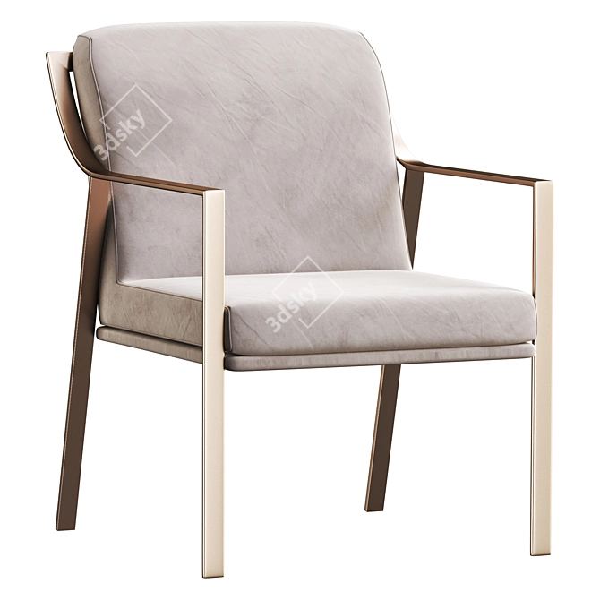 Valentine Armchair: Elegant and Versatile Seating. 3D model image 1