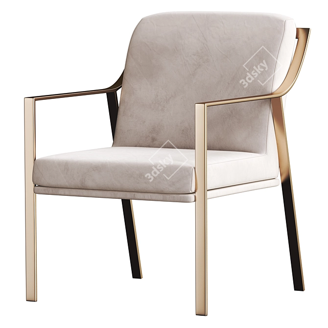 Valentine Armchair: Elegant and Versatile Seating. 3D model image 3