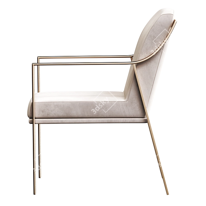 Valentine Armchair: Elegant and Versatile Seating. 3D model image 4