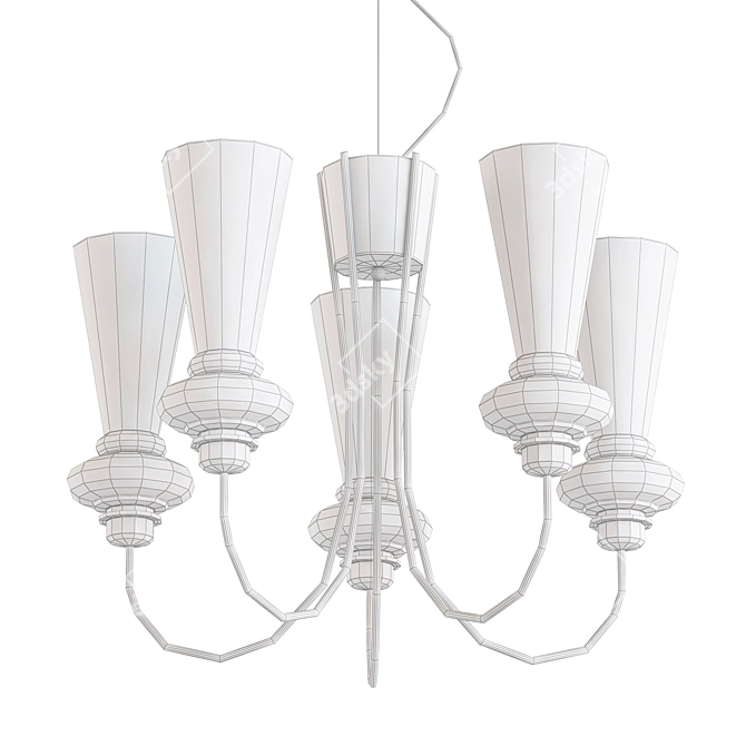 Evoluce Rammo Glass Pendant Light 3D model image 2