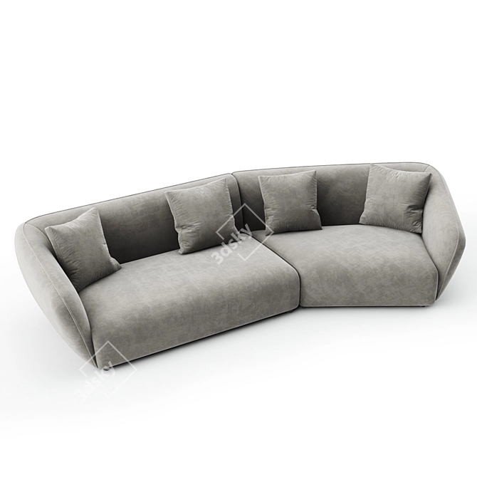 Modern Upholstered Sofa by Kagan 3D model image 3