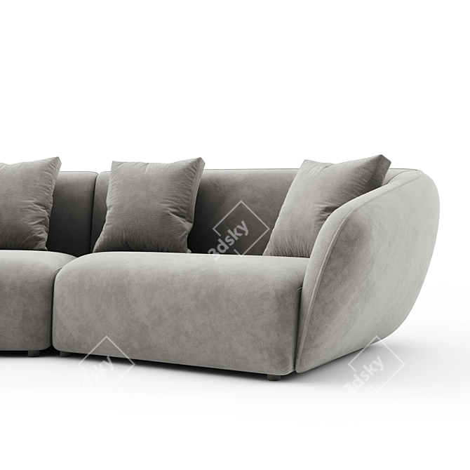 Modern Upholstered Sofa by Kagan 3D model image 4