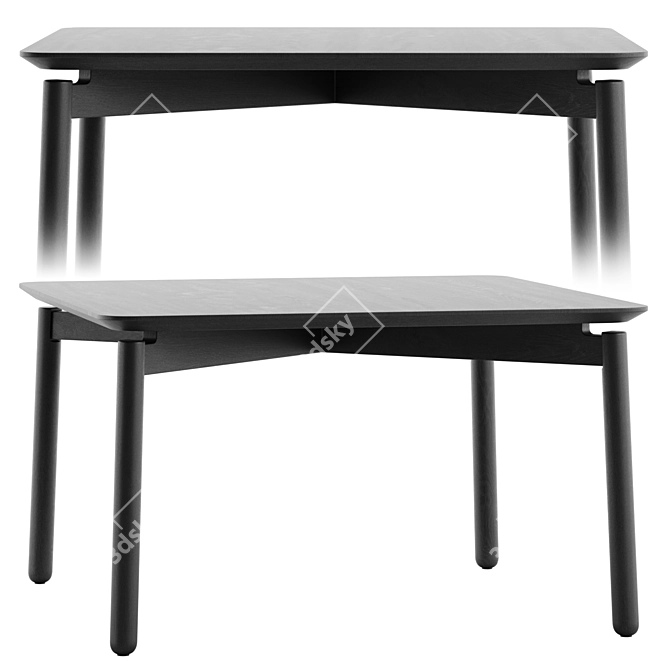 Scandinavian Design Coffee Table 3D model image 2