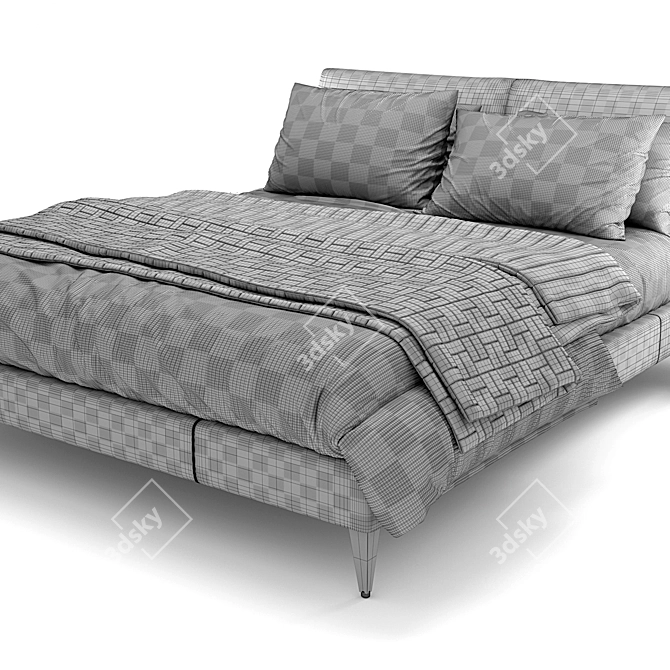 Selene Bed - Modern Italian Masterpiece 3D model image 3