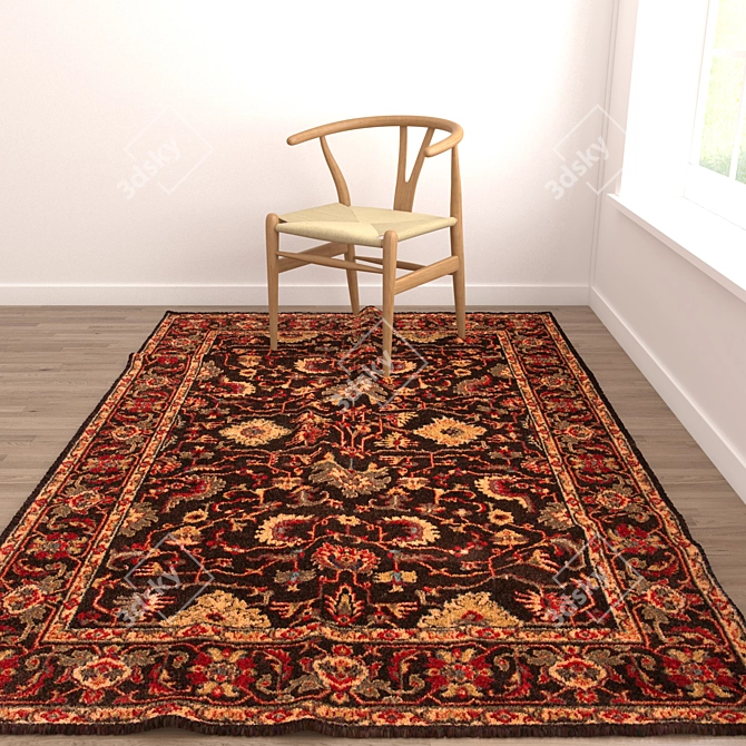 Versatile Rug Set: 6 Beautiful Options! 3D model image 2