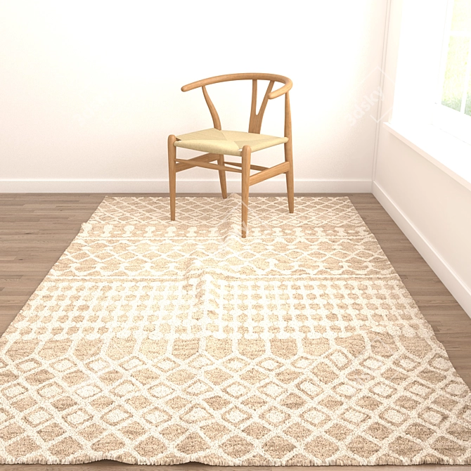 Versatile Set of 8 Rugs 3D model image 5