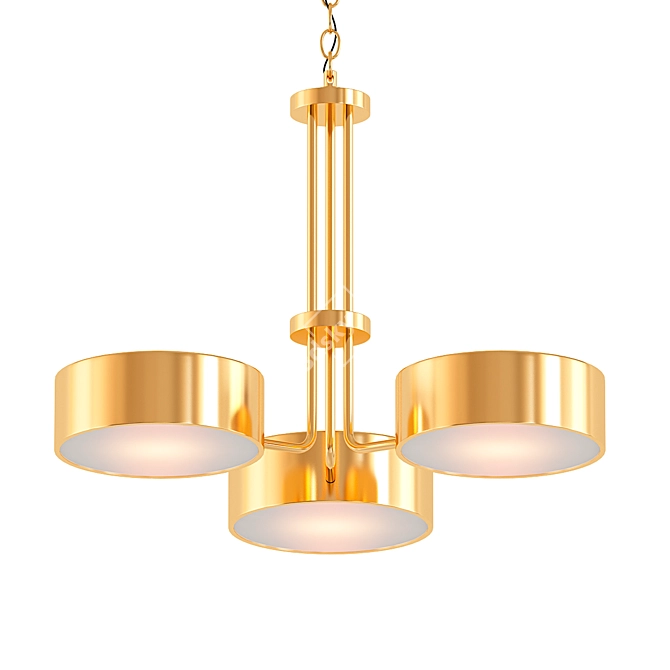 Elegant Hollywood Ceiling Light 3D model image 1