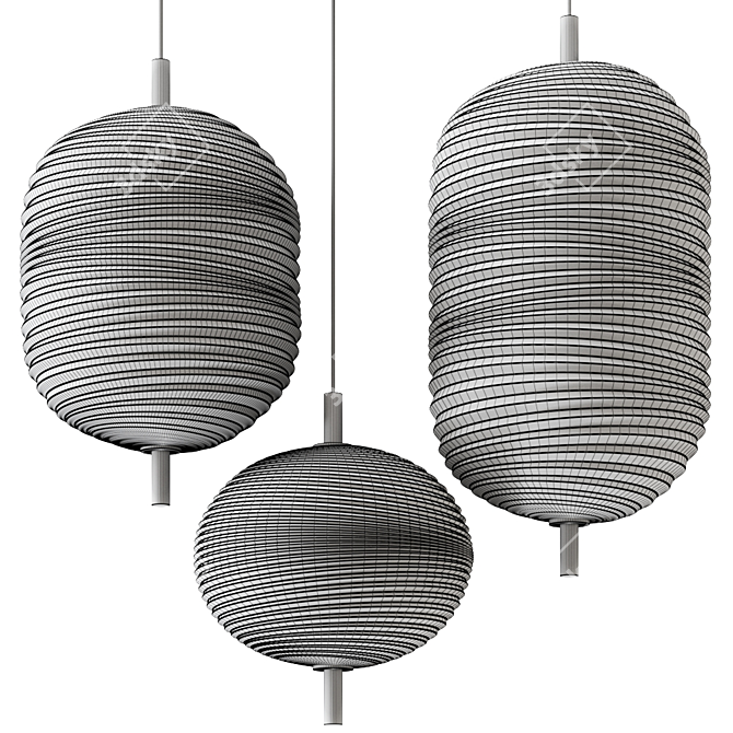 Elegant Jefferson Pendant Lamp 3D model image 3