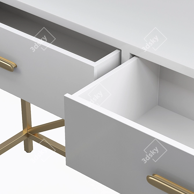 Gold Frame Hudkoff Console 3D model image 4