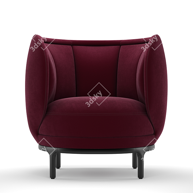 Wittmann VUELTA 80 Modern Fabric Steel Lounge Chair 3D model image 5