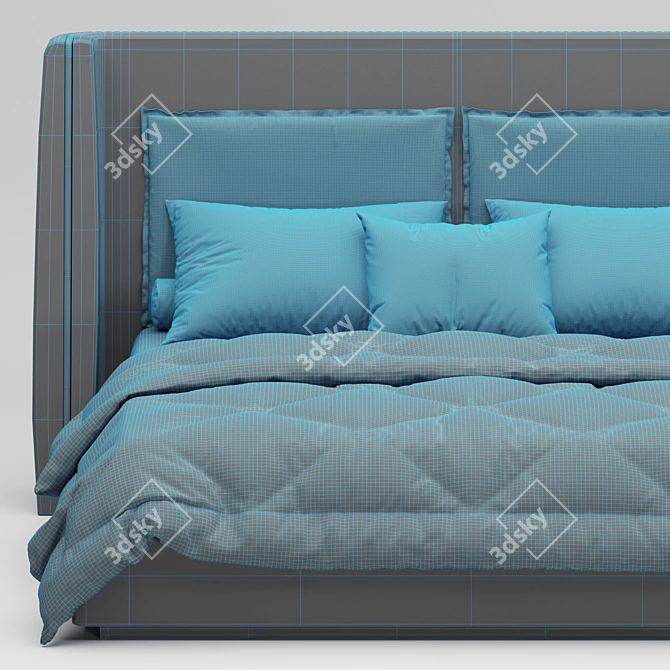 Modern Mezzo Barlow Bed 3D model image 3