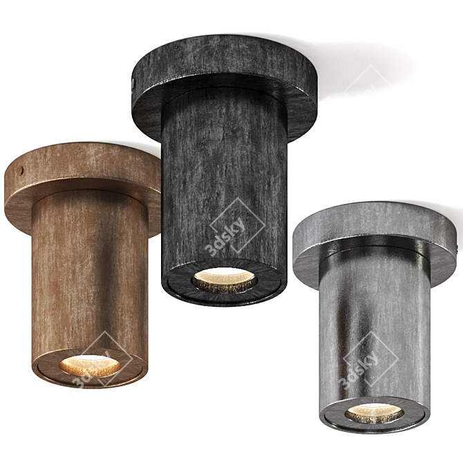 Bronzetto Timeless Urban 31 Ceiling Spotlight 3D model image 1