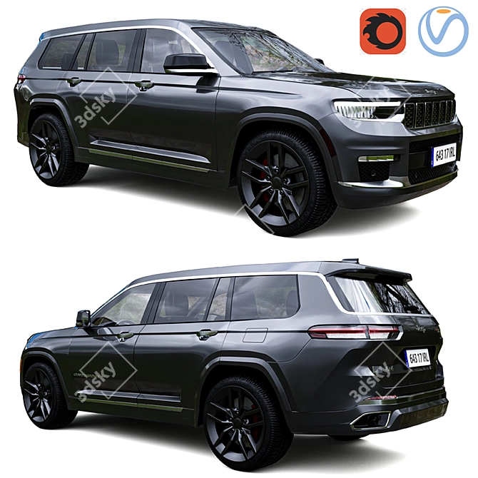 2021 Jeep Grand Cherokee L: High Quality 3D Model 3D model image 1