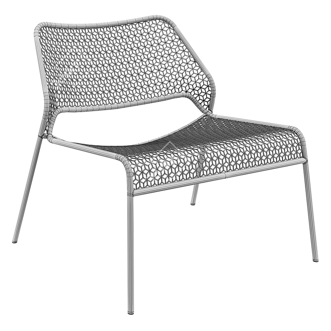 Modern Mesh Lounge Chair: Hot Style! 3D model image 4