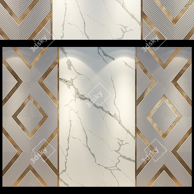 Luxury Wall Panel 79 3D model image 1