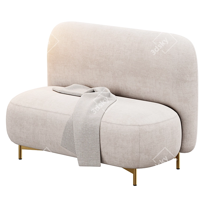 Cozy Chic Sofa Buddy 3D model image 4