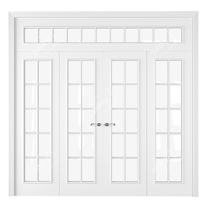 Elegant Sliding Door Partition 3D model image 2