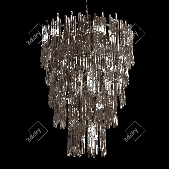 Icicle Crystal Chandelier 3D model image 3