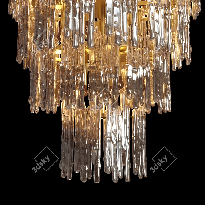 Icicle Crystal Chandelier 3D model image 4