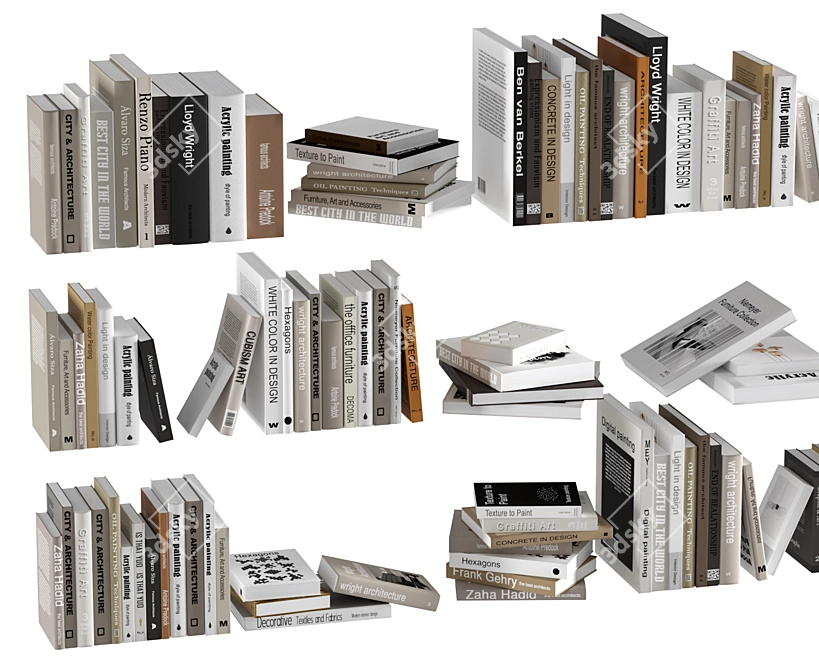 Ultimate Book Collection Set 3D model image 3