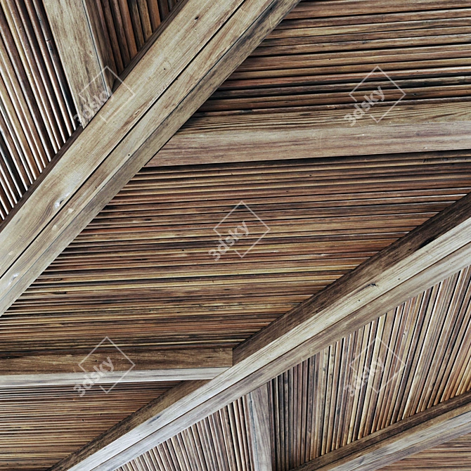 Smoothed Diagonal Branch Ceiling N2 3D model image 2