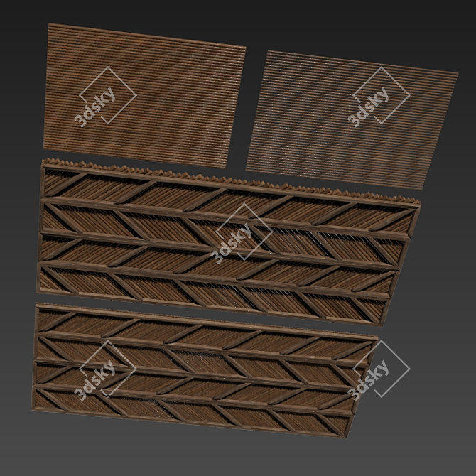 Smoothed Diagonal Branch Ceiling N2 3D model image 6