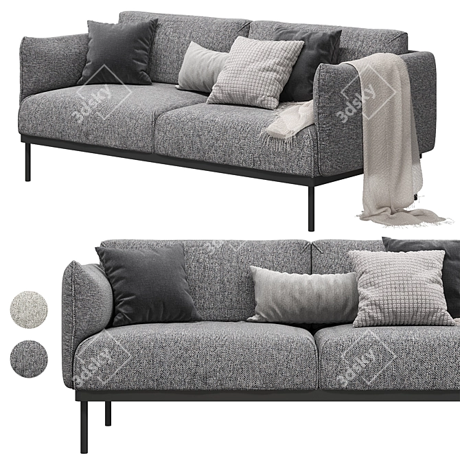 ÄPPLARYD EPPLARYD 2-Seater Sofa: Modern Style Comfort 3D model image 3