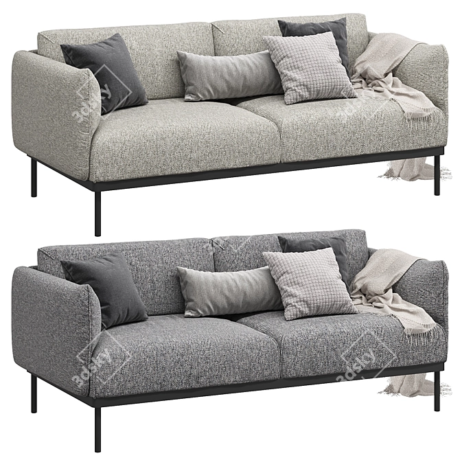 ÄPPLARYD EPPLARYD 2-Seater Sofa: Modern Style Comfort 3D model image 4